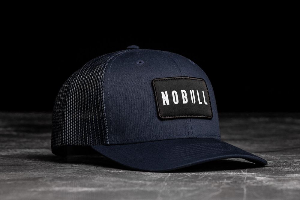 NOBULL Curved-Brim Trucker Şapka - Lacivert - Turkiye (KLG-537091)